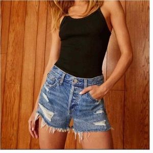 Aritzia Denim Forum Ex Boyfriend Shorts Size 24